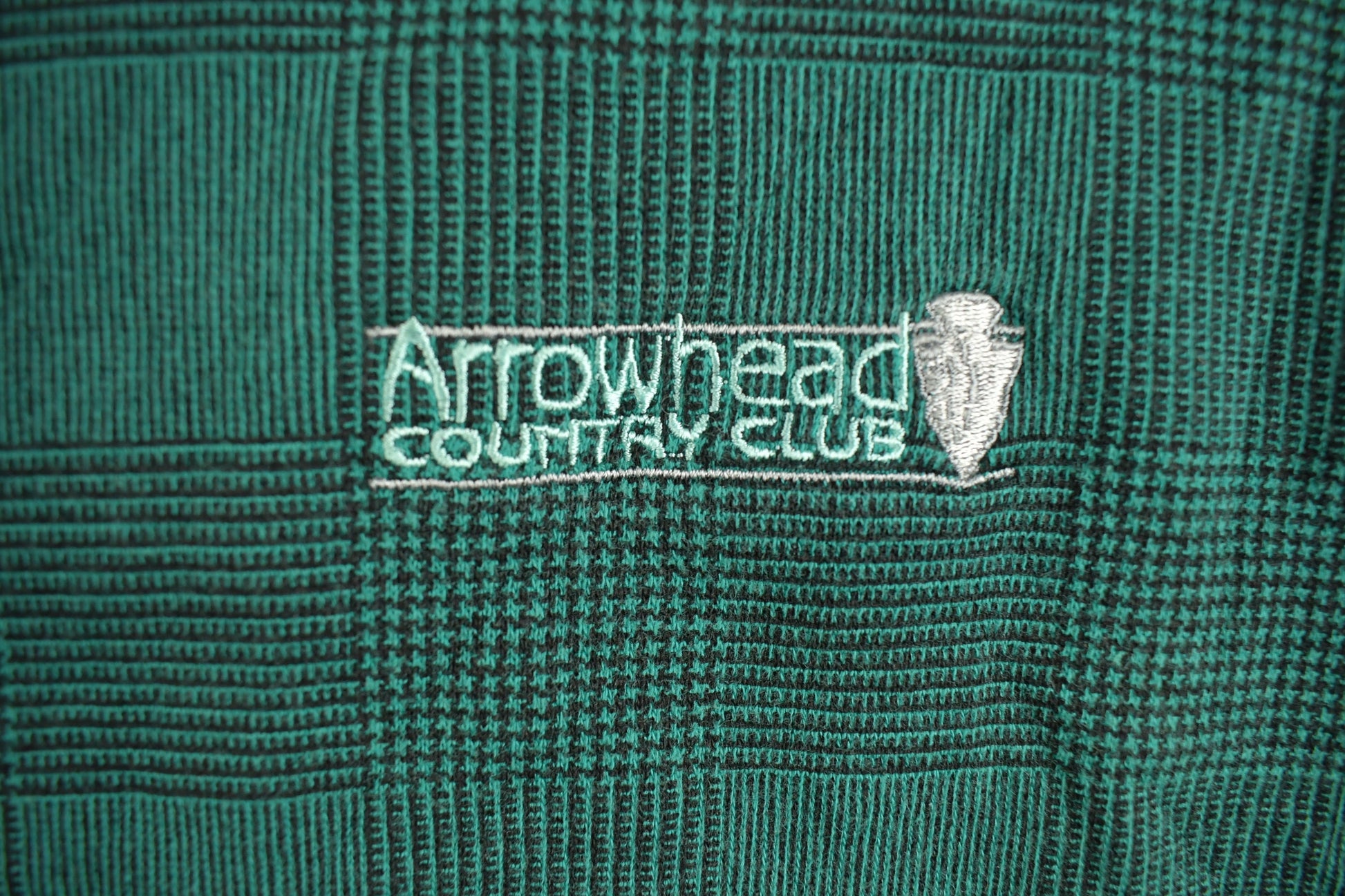 Vintage 1990s Arrowhead Country Club Slazenger Checkered Sweatshirt / 90s Crewneck / Essential / Streetwear / 90s / Vintage Slazenger