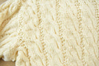 Vintage 1980s 3D Cable Knit Hoodie