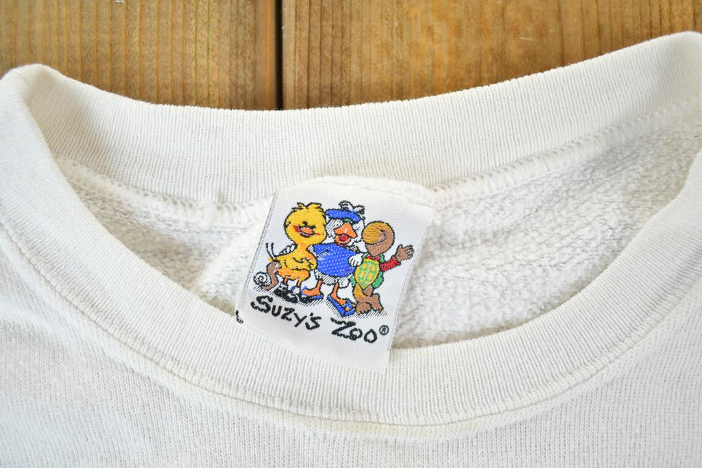Vintage 1980s Youth Suzy Zoo Walk Don't Run Crewneck Sweatshirt Youth S