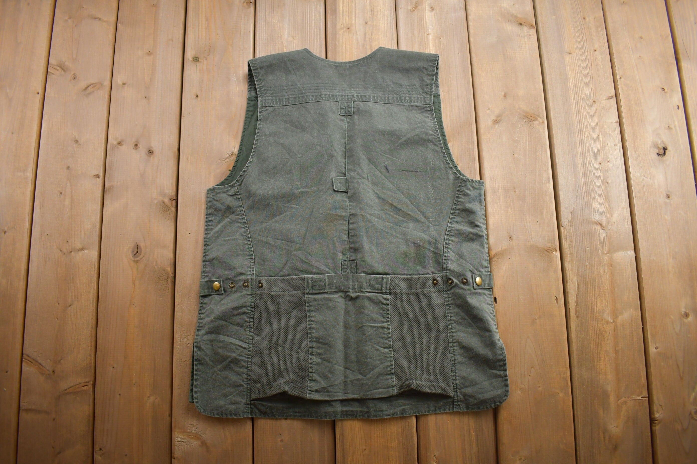Vintage 1990s Travel Smith Cargo Vest  Vintage Denim  Streetwear  Vintage Fall Outerwear  Fall Jacket  Hunting  Fishing