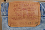 Vintage 1990s Levi's 565 Red Tab Denim Jeans Size 38 x 30 / Blue / Light Wash / Vintage Denim / Made In USA / 90s Levi's / Distressed