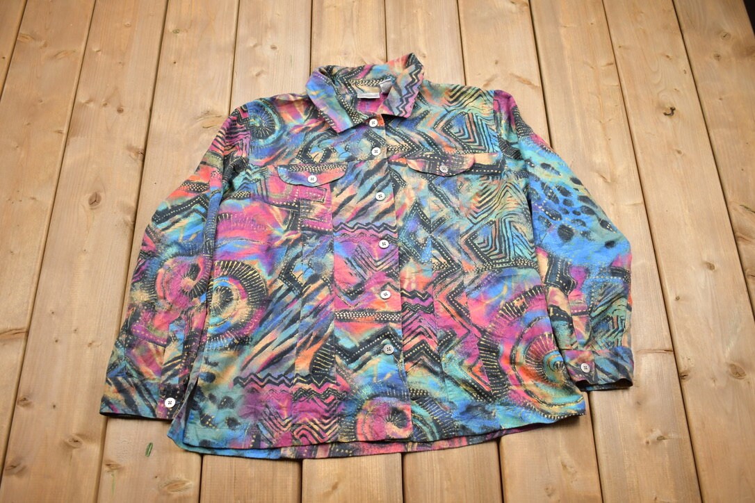 Vintage 1990s Chico Abstract Button Up Shirt