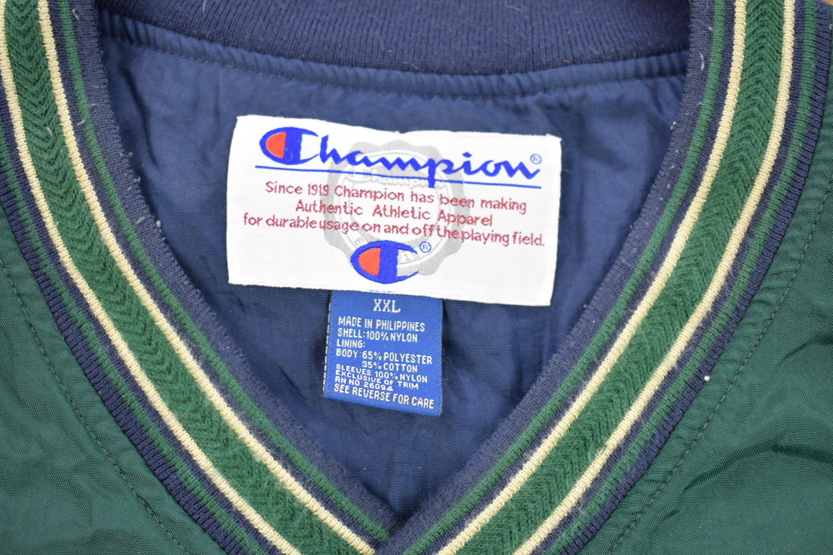 Vintage 1990s Champion Notre Dame Graphic Windbreaker Jacket