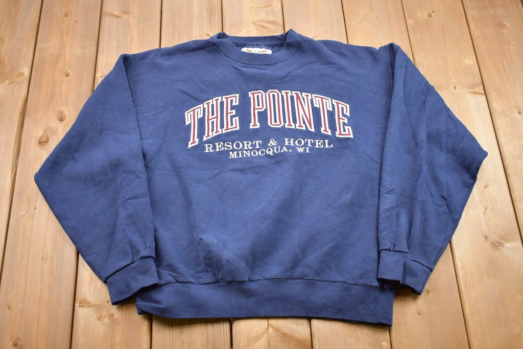 Vintage 1990s The Point Wisconsin Oarsman Crewneck Sweatshirt  90s Crewneck  Souvenir  Athleisure  Streetwear  Travel And Tourism