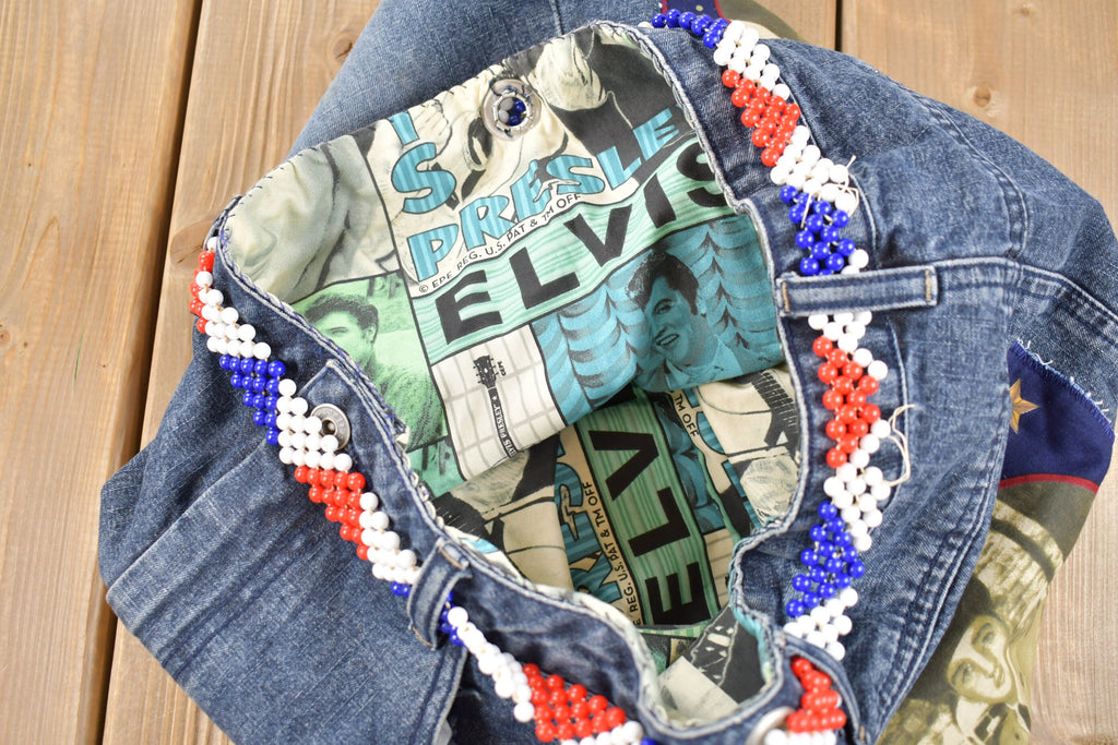 Vintage 1990s Custom Denim Elvis Presley Bag