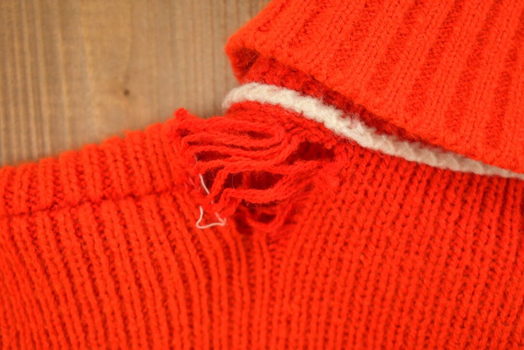 Vintage 1950s Red Collared Cardigan Knit Sweater