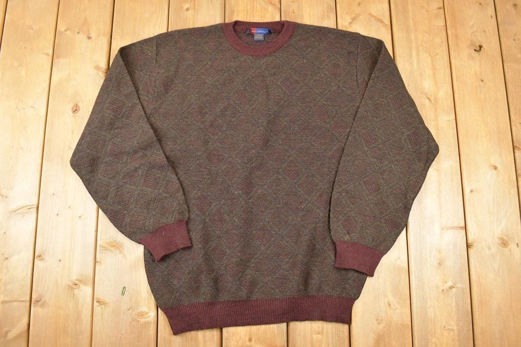Vintage 1990s Jack Lefcourt Wool Knit Crewneck Sweater Men's L