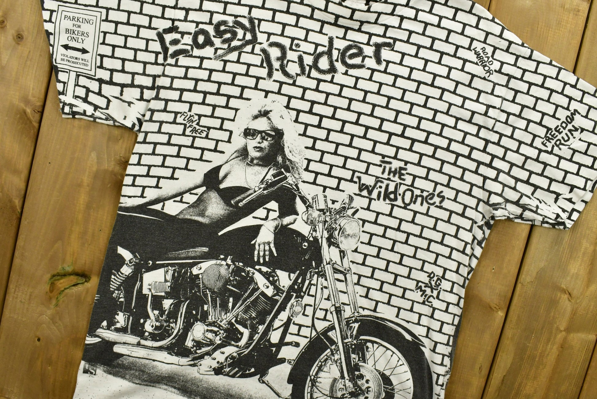 Vintage 90's Easy Rider Freedom Run Motorcycles T-Shirt /