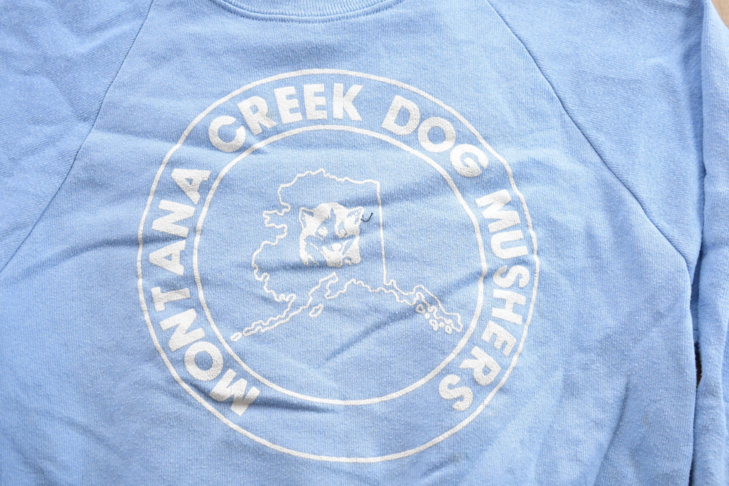 Vintage 1990s Montana Creek Dog Mushers Youth Crewneck Sweatshirt