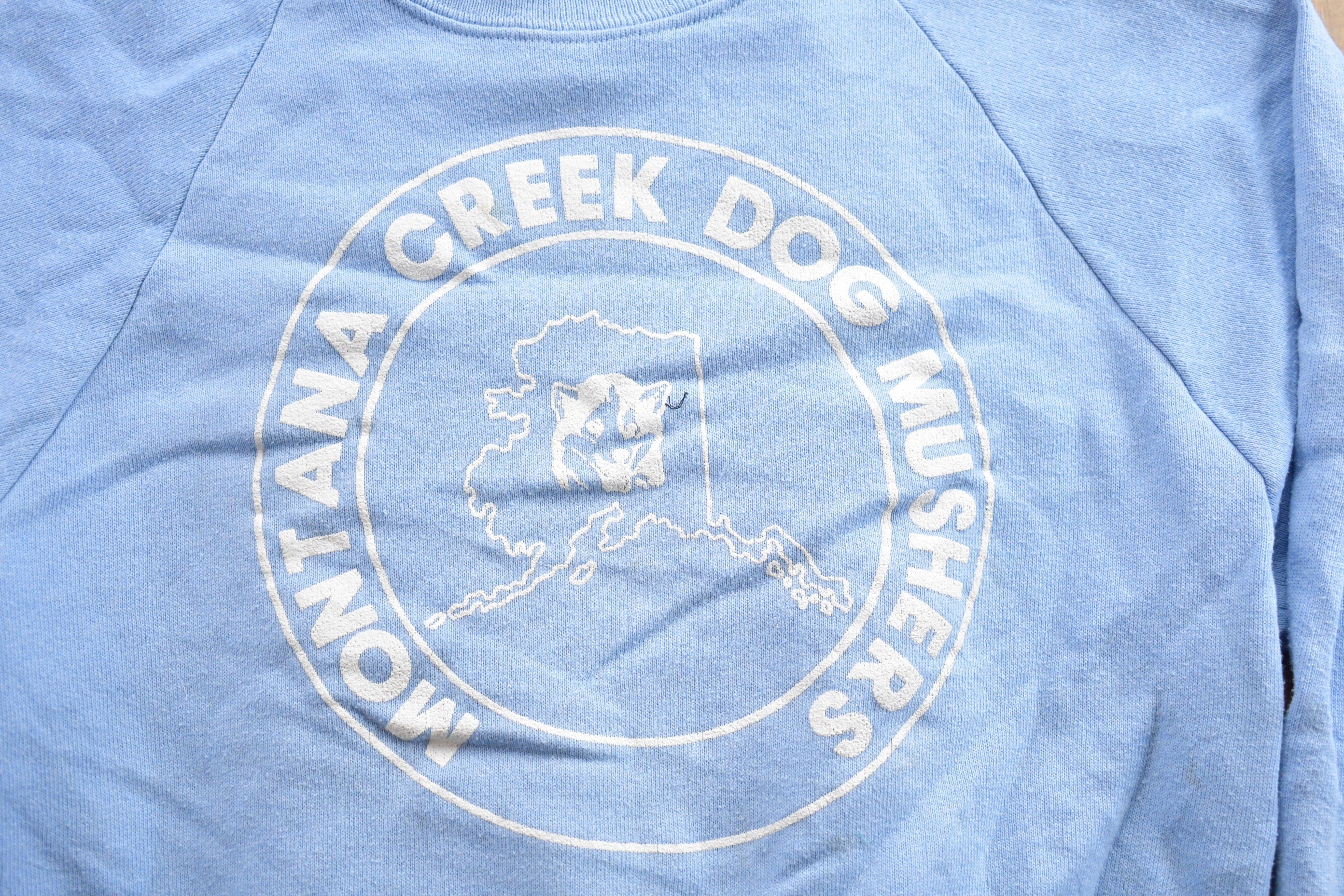 Vintage 1990s Montana Creek Dog Mushers Youth Crewneck Sweatshirt