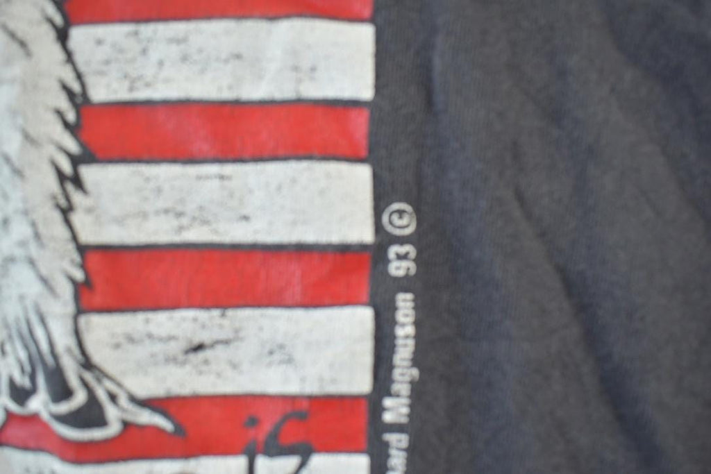 Vintage 1993 UAW Vet American Eagle Souvenir Single Stitch Graphic Print T-Shirt