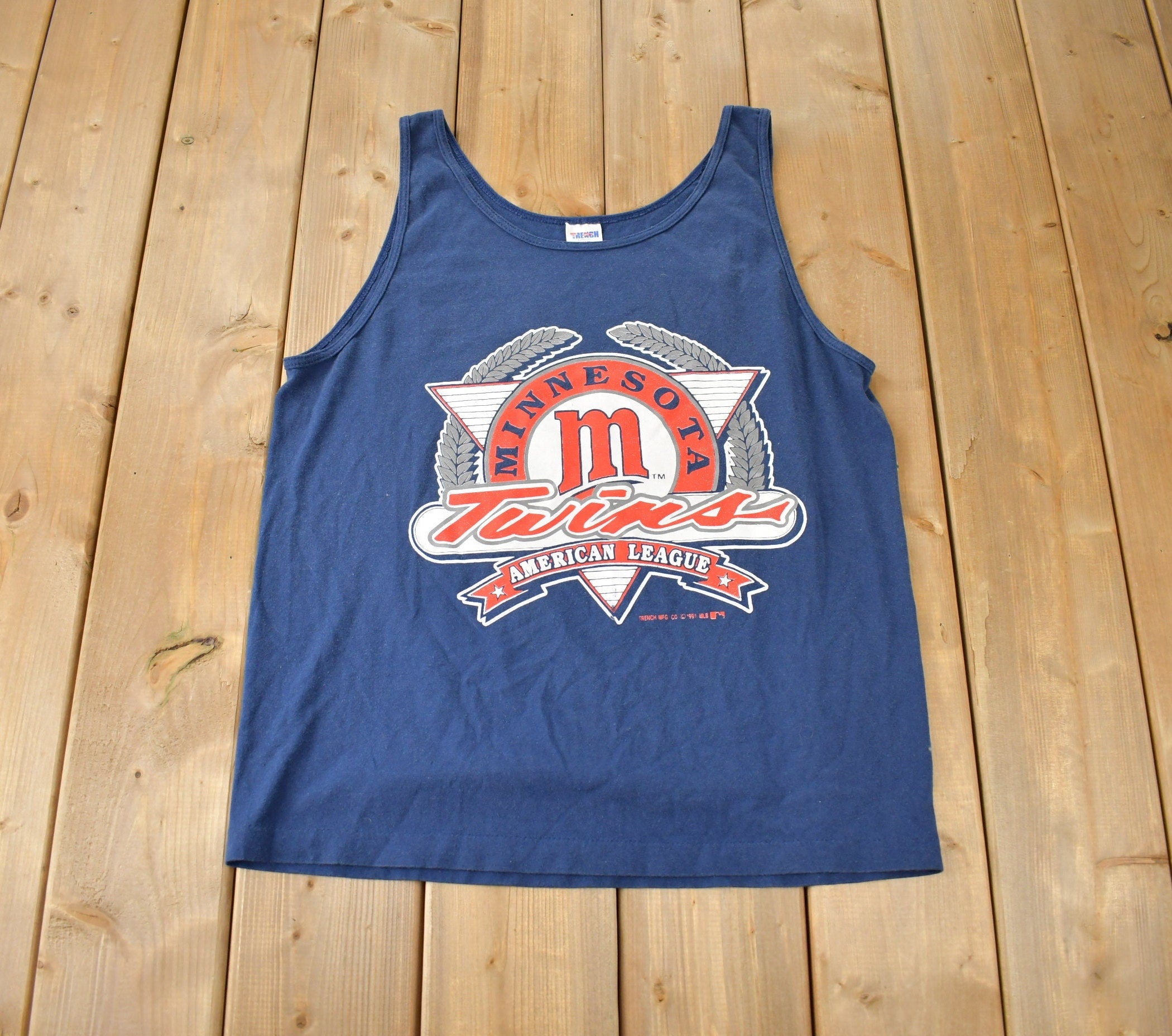 Vintage 1991 Minnesota Twins MLB Baseball Graphic Tank Top Made In USA