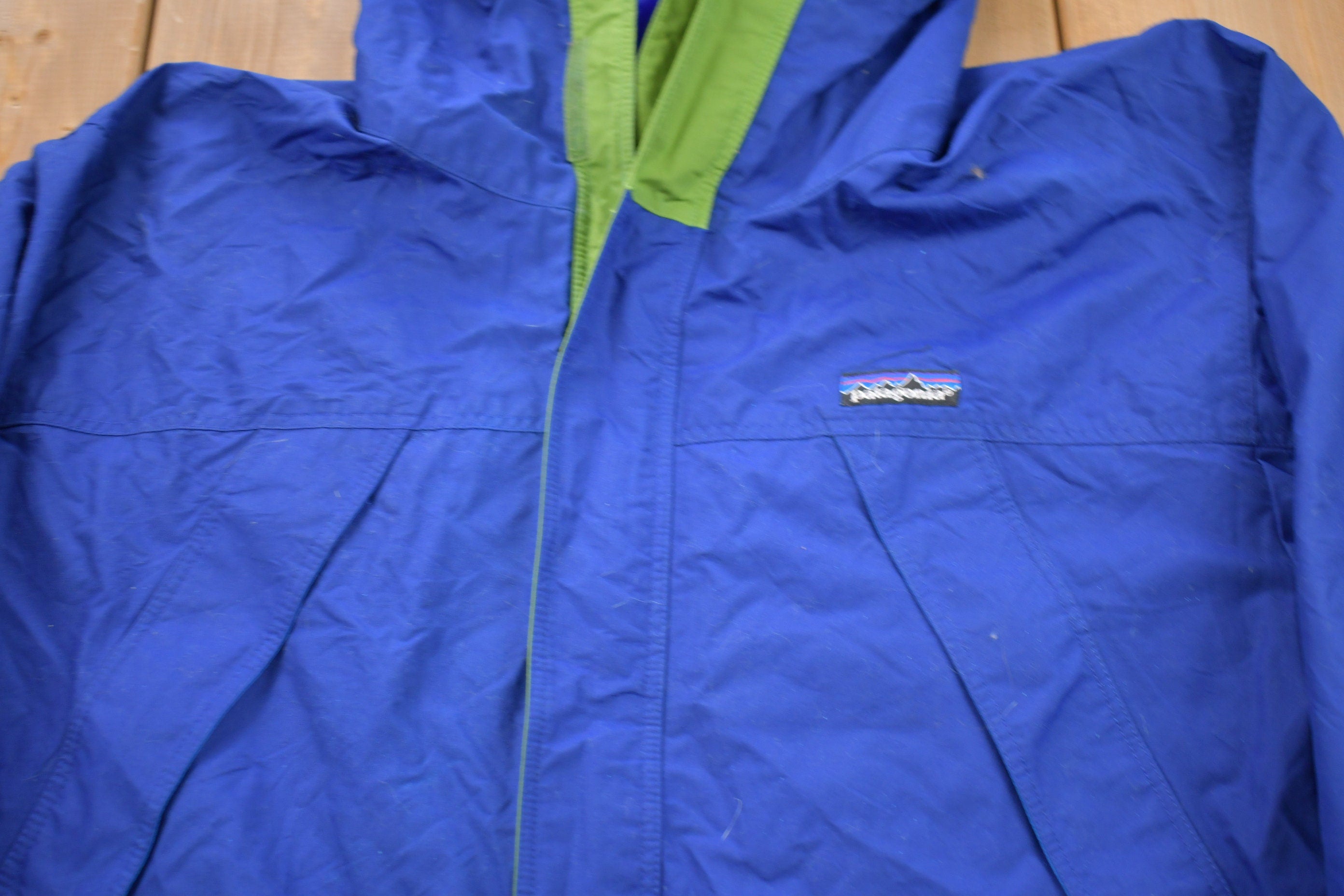 Vintage 1980s Patagonia Full Zip Color Block Windbreaker Jacket