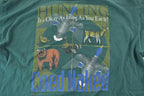 Vintage 1990s Hunting Theme Single Stitch Graphic T-Shirt