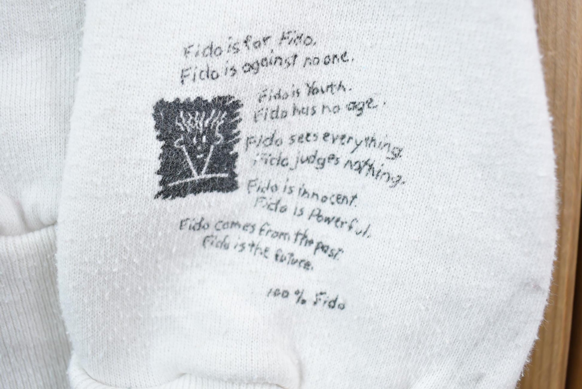 Vintage 1986 Squiggle Hair Guy Story Print Crewneck Sweatshirt / 80s Crewneck / Made In USA / Streetwear / Jerzeez By Russel