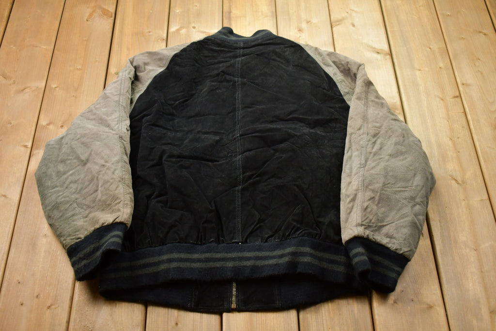 Vintage 1990s San Antonio Spurs NBA Leather Bomber Jacket