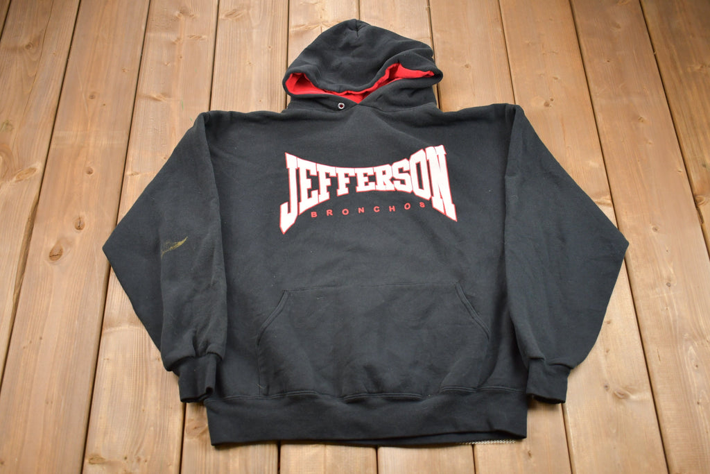 Vintage 1990s Jefferson Broncho's Embroidered Graphic Hoodie