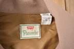 Vintage 1970s Levi's Panatela Tops Beige Western Style Button Up Shirt Made in USA Size L