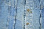 Vintage 1970s Lee Sanforzied Denim Jean Trucker Jacket Men's Small
