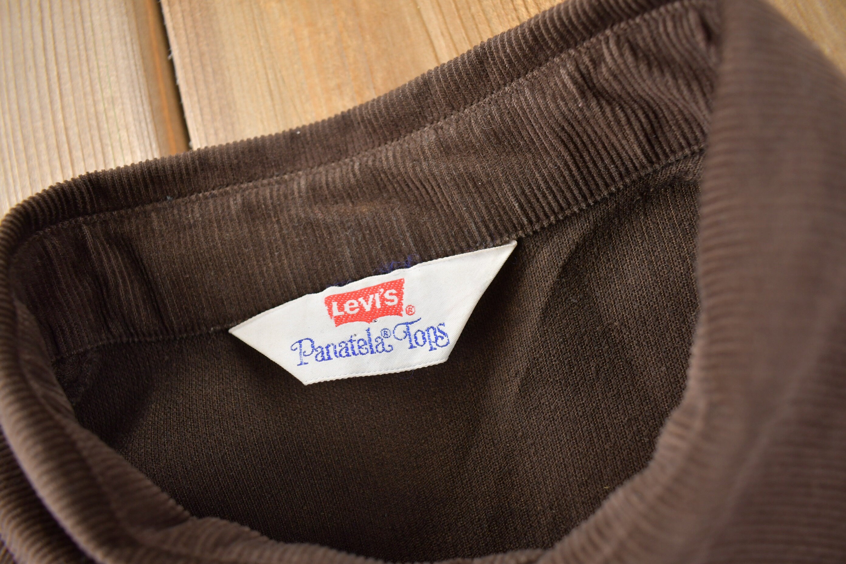 Vintage 1970s Levi's Panatela Tops Western Style Corduroy Button Up Shirt Made in USA Size L