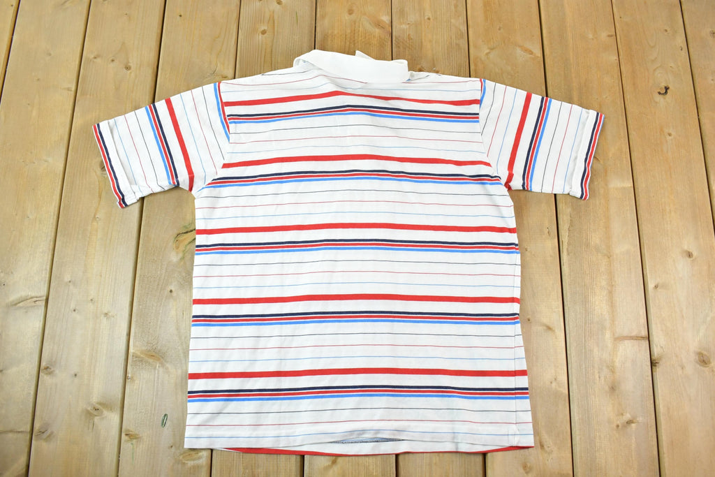 Vintage 1980s Arrow Tournament Quarter Button Up Shirt Men's L