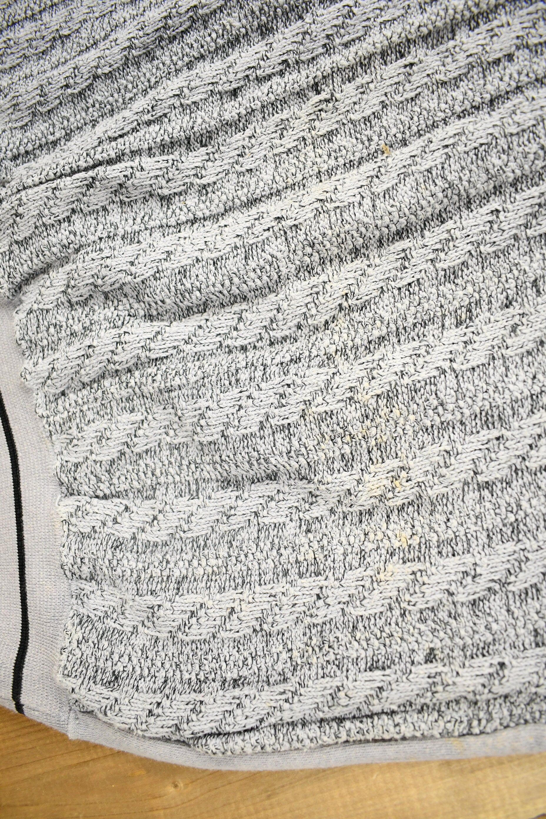 Vintage 1990s CC Sport 3D Cable Knit Grey Crewneck Sweater