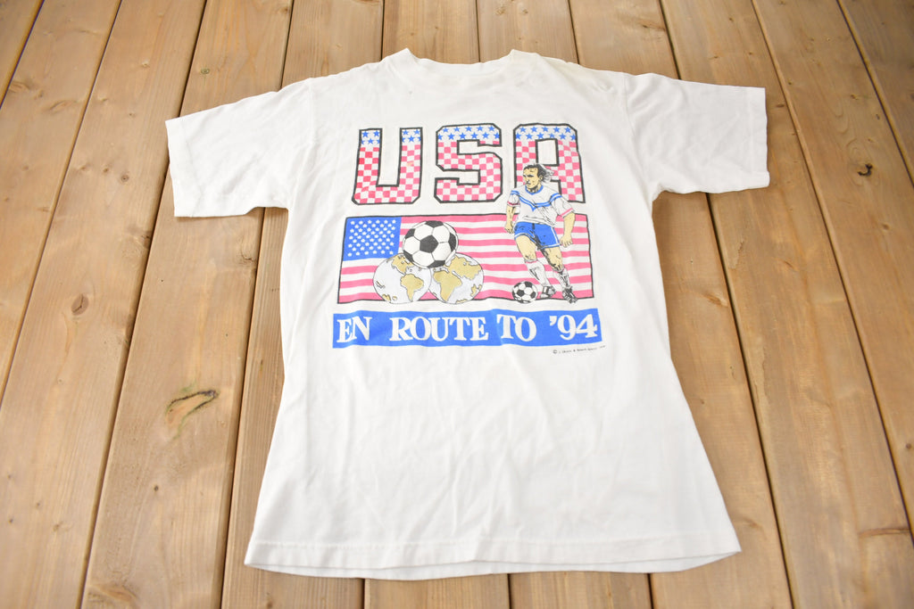 Vintage 1994 Team USA Soccer Single Stitch Graphic T Shirt Made In USA