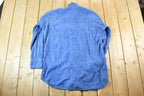 Vintage 1970 Key Denim Button Up Shirt Men's XL