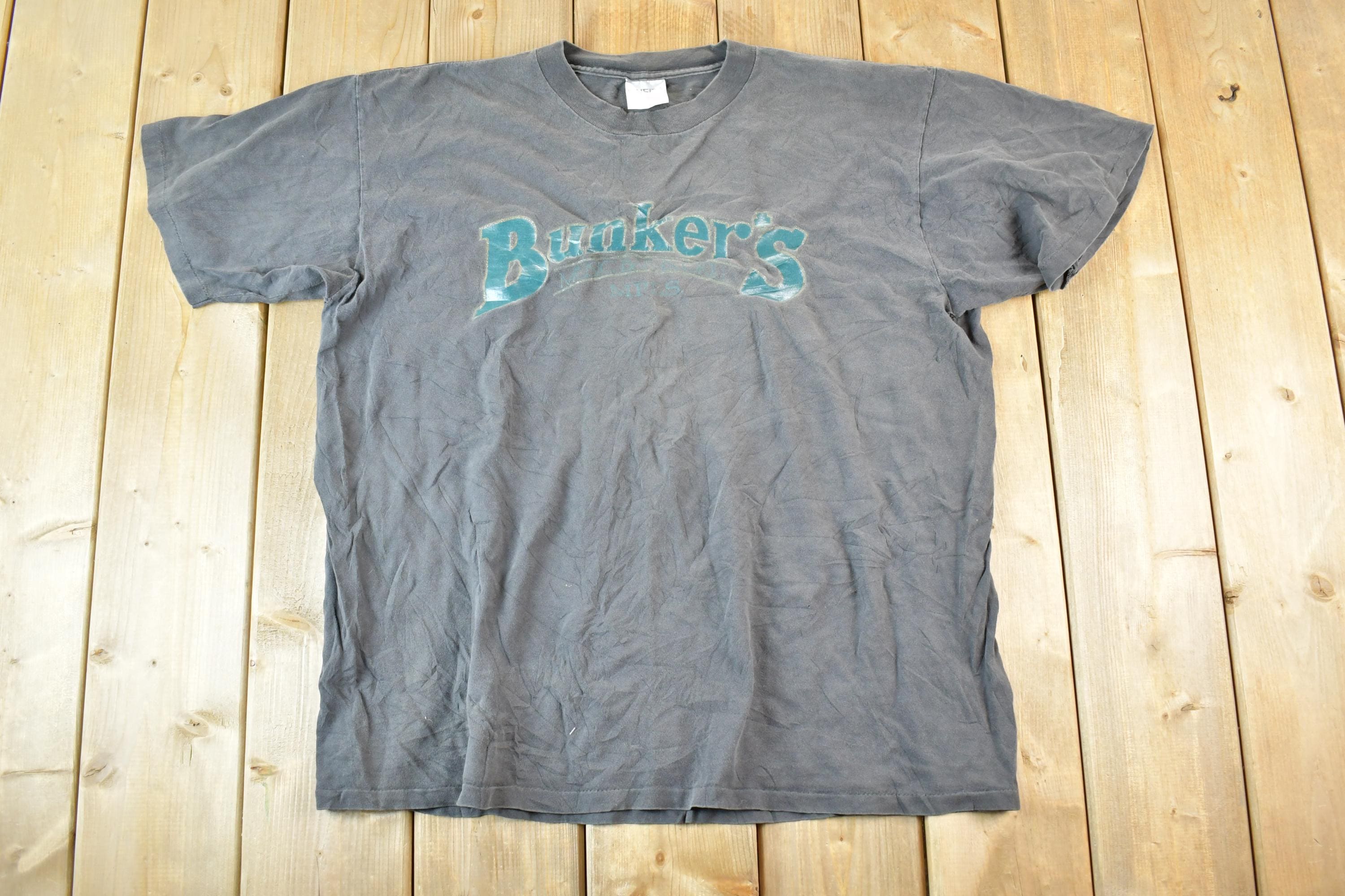 Vintage 1990s Bunkers Music Bar And Grill Souvenir T-Shirt Mens XL