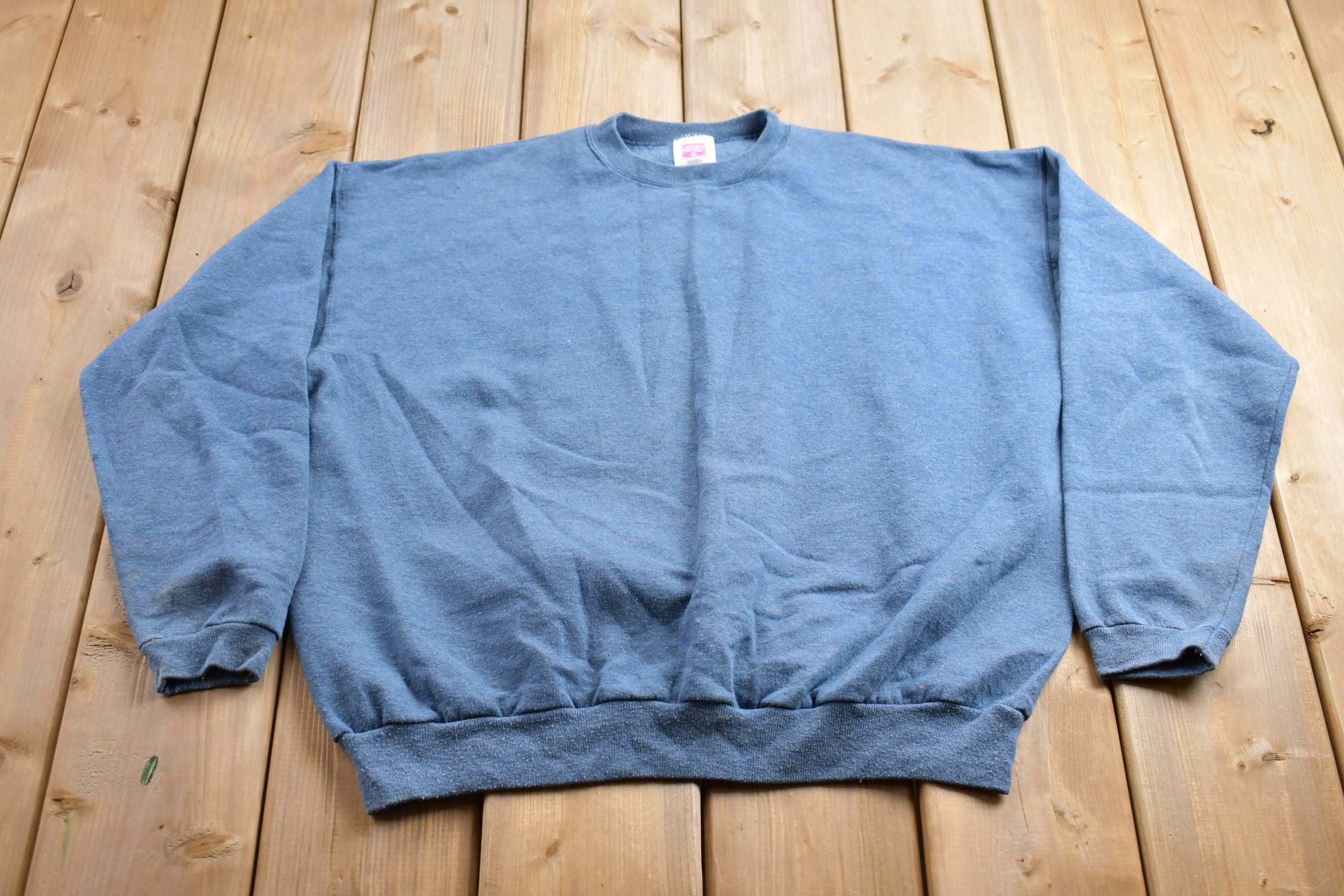 Vintage 1990s Blank Blue Crewneck Sweatshirt