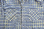 Vintage 1990s Rugged Wear Distressed Plaid Blank Button Up Shirt