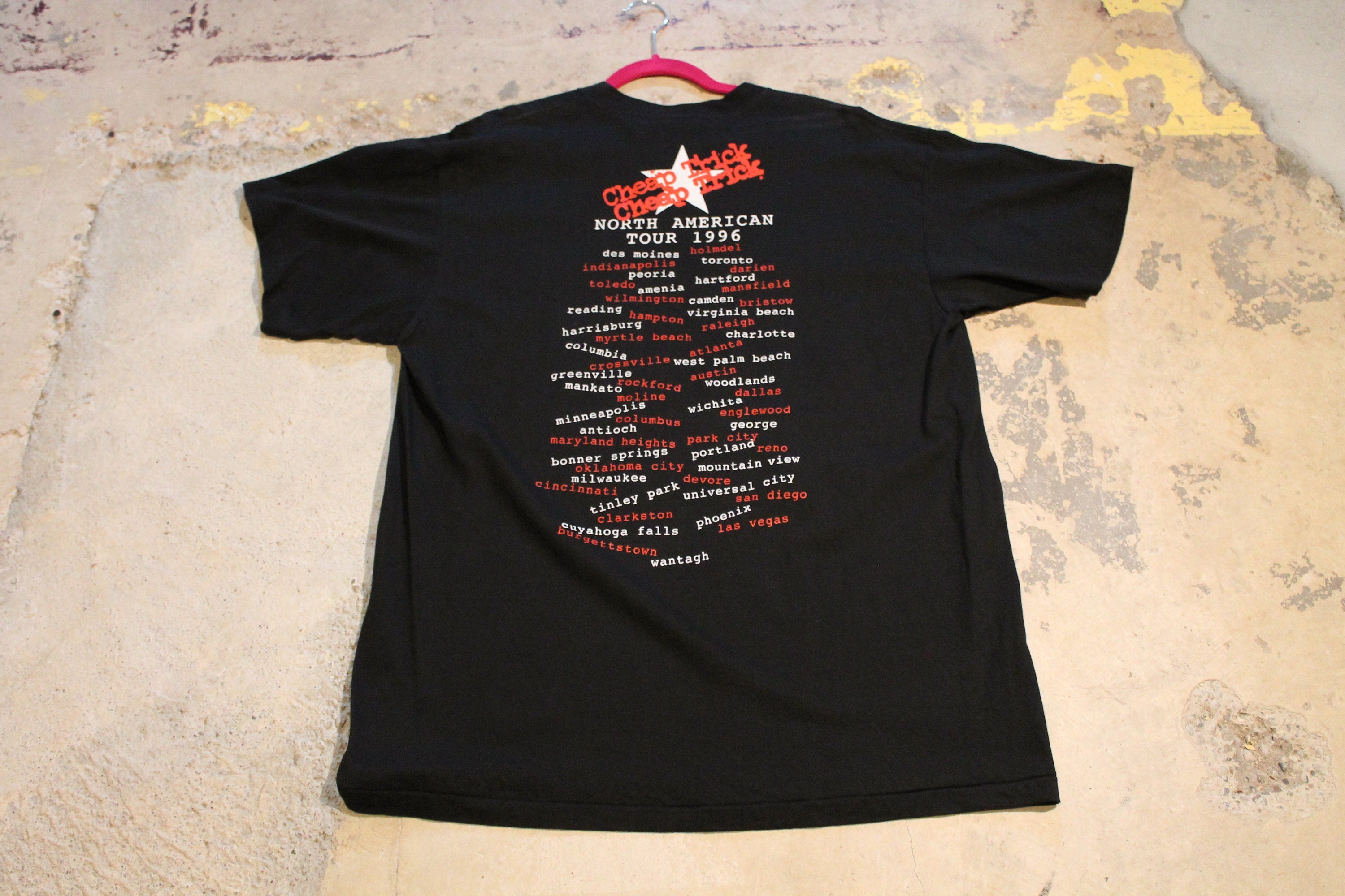 Vintage 1996 Cheap Trick North American Tour Promo T Shirt AOP