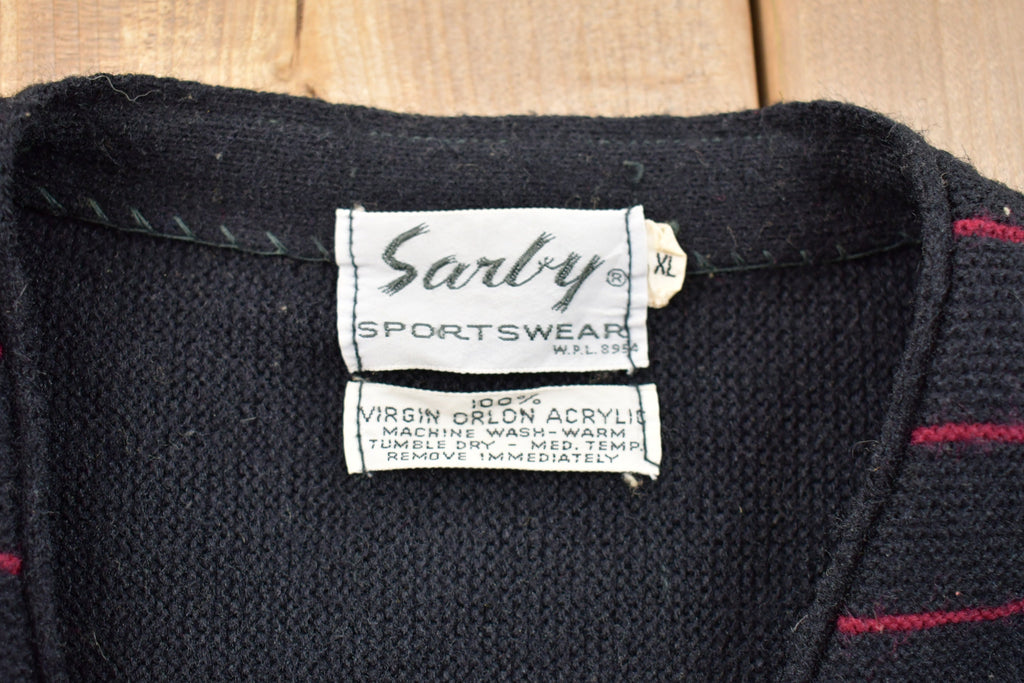 Vintage 1990s Sarly Sportswear Abstract Knitted Sweater