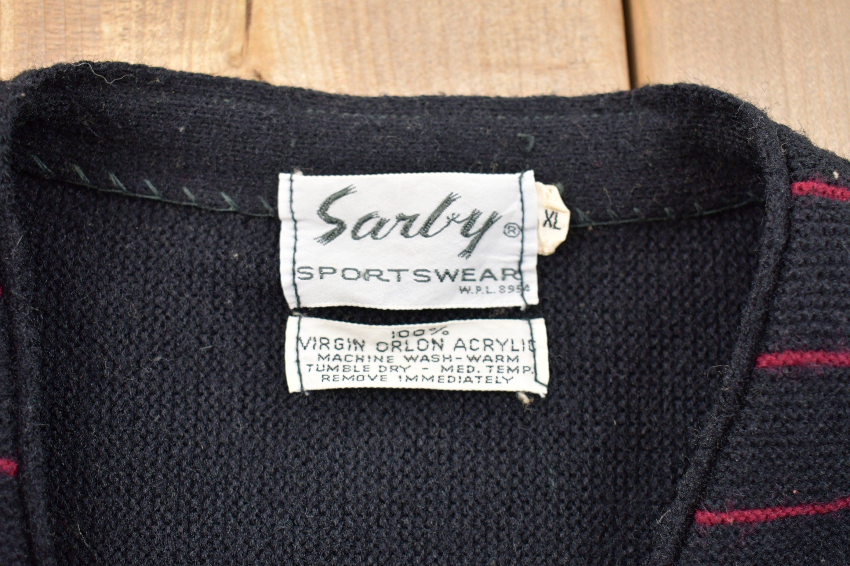 Vintage 1990s Sarly Sportswear Abstract Knitted Sweater