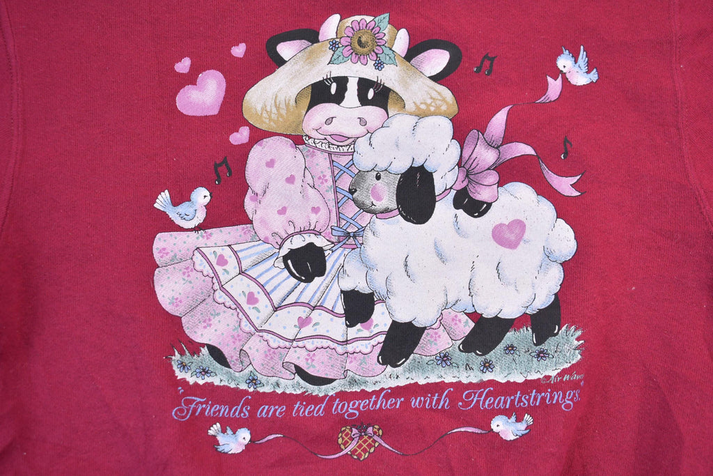 Vintage 1990s Fruit Of The Loom Grandma Style Crewneck Sweater