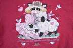 Vintage 1990s Fruit Of The Loom Grandma Style Crewneck Sweater