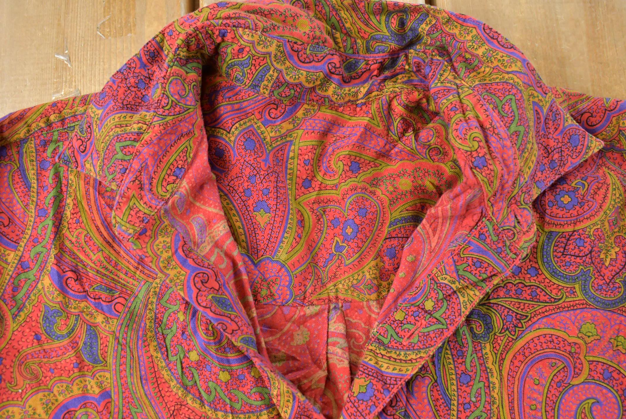 Vintage 1980s Paisley Abstract Button Up Shirt Men's Medium /