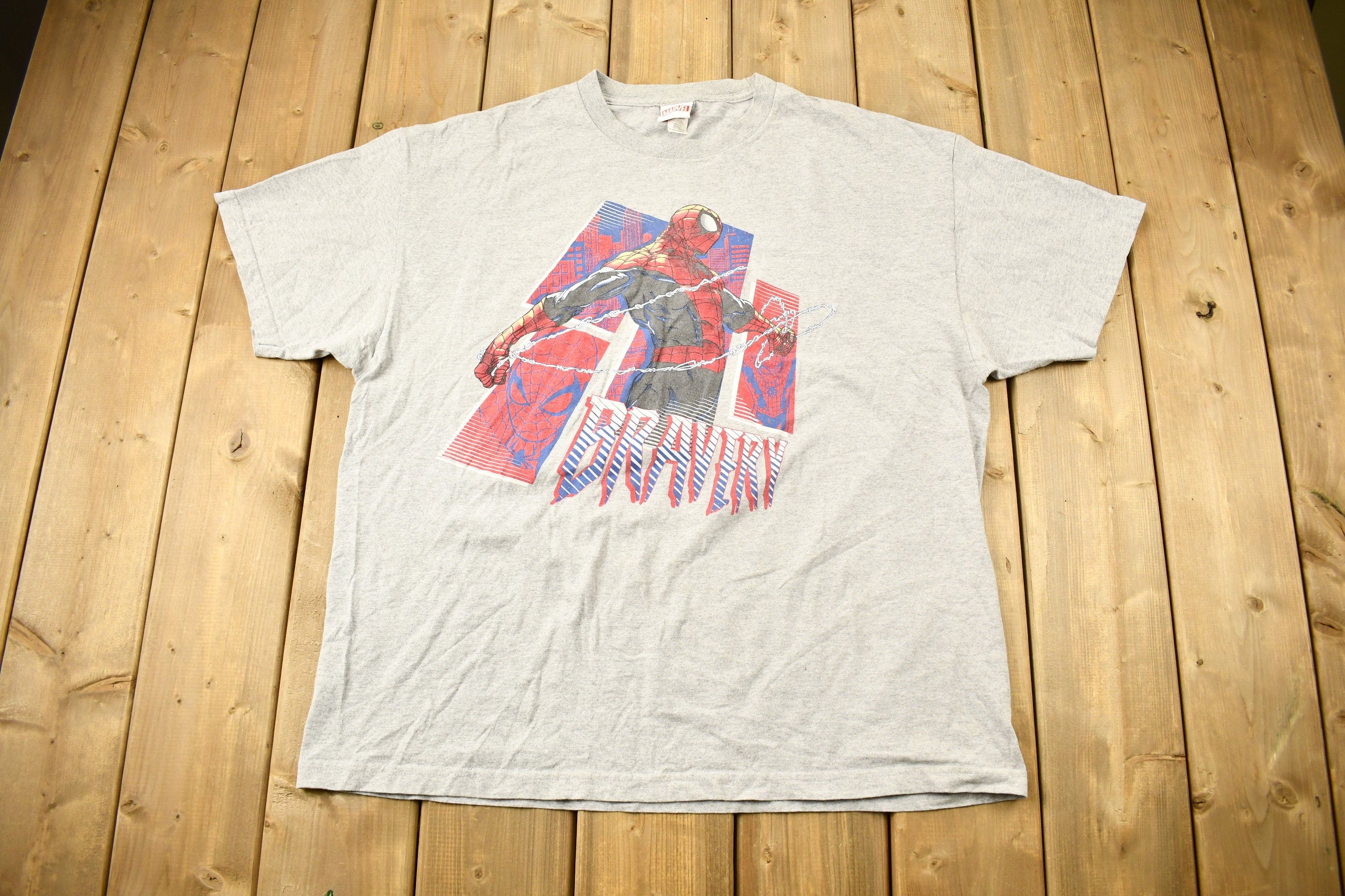 Vintage 2000s Spiderman Bravery Marvel Promo T-shirt