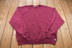 Vintage 1990s Russell Athletic Blank Maroon Crewneck Sweatshirt