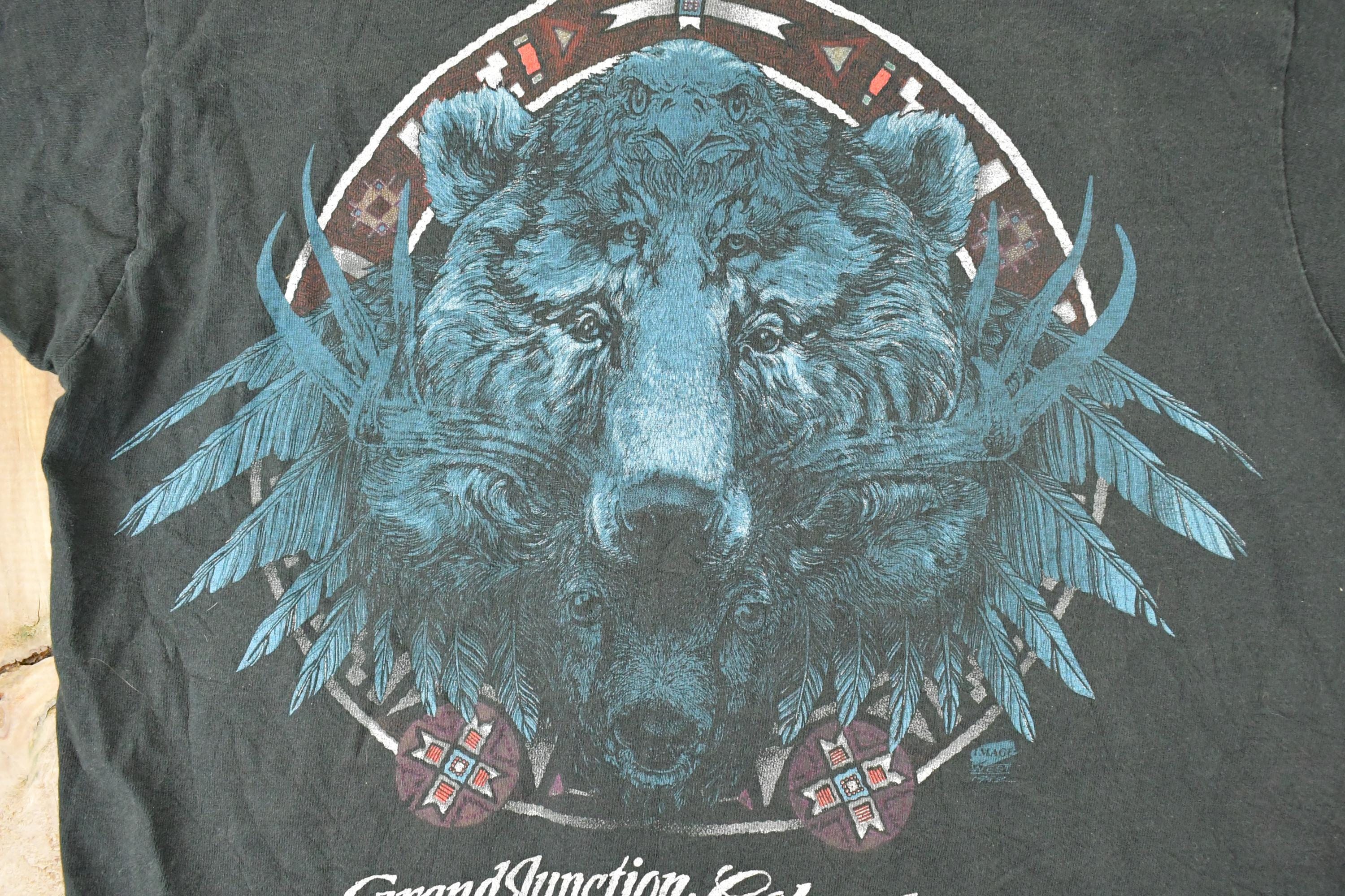 Vintage 1990s Colorado Grand Junction Animal Face Outdoorsman T-Shirt Men's M