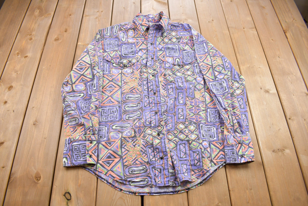 Vintage 1990s Hippie Button Up Shirt