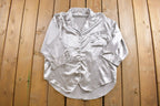 Vintage 1990s Silk Pyjama Button Up Shirt