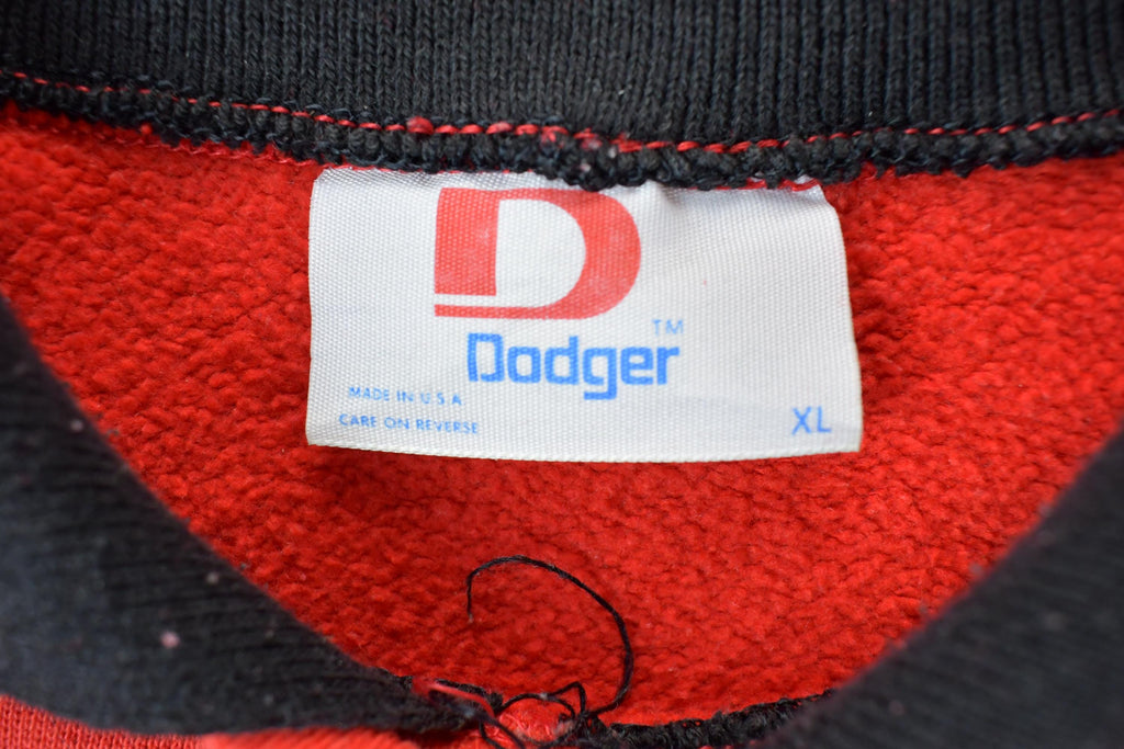 Vintage 1990s Dodger Streater Bulldogs Collared University Collegiate Crew Neck  Embroidered  NCAA Sweatshirt  Sportswear  Americana