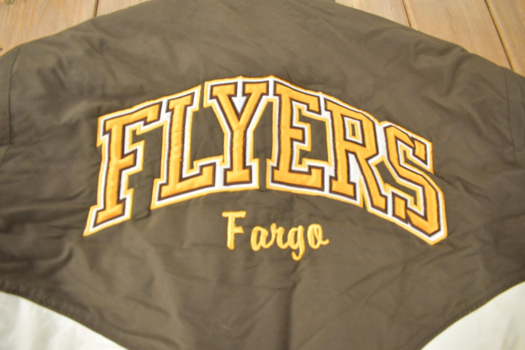 Vintage 1990s Fargo Flyers Hockey Embroidered DeLong USA Jacket