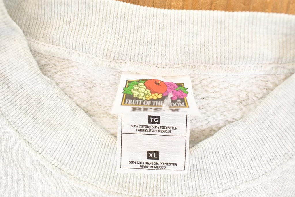 Vintage 1990s FOTL Blank Heather Gray Crewneck Sweatshirt Mens L