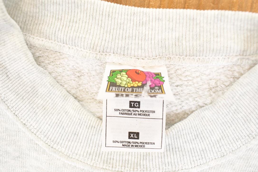 Vintage 1990s FOTL Blank Heather Gray Crewneck Sweatshirt Mens L