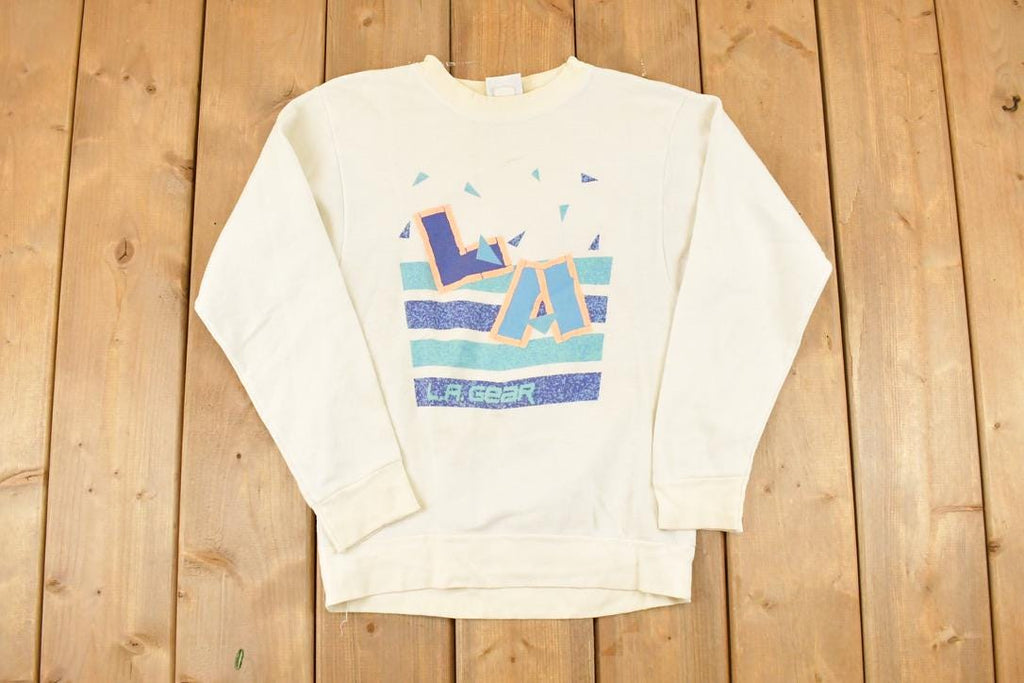 Vintage 1980s LA Gear Graphic Print Crewneck Sweatshirt Women's S