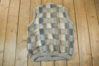 Vintage 1990s Tosani Cardigan Knit Sweater Vest  90s Crewneck  Made In Canada  Preppy