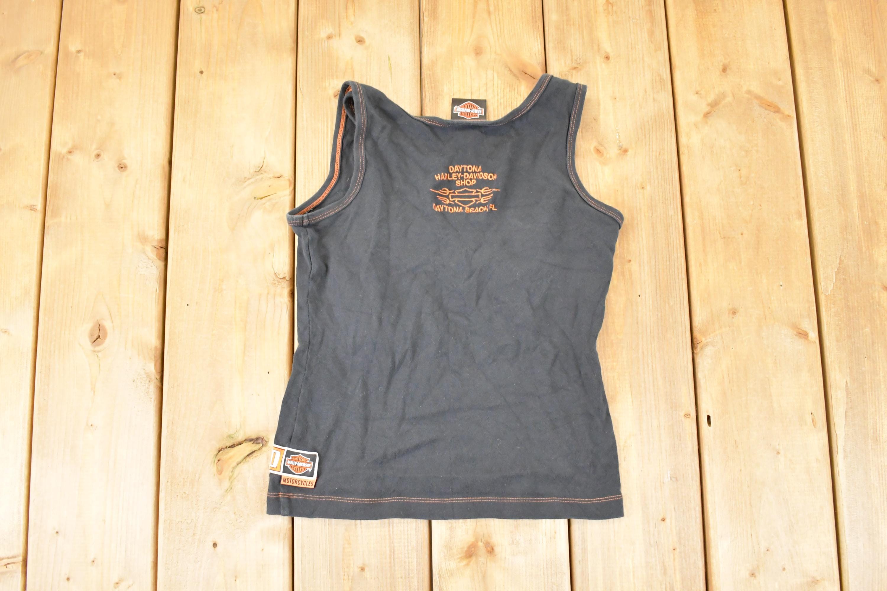 Vintage Y2K Daytona Beach Harley Davidson Motorcycles Biker Tank Top Women's S