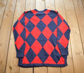 Vintage 1990s Liz Claiborne Argyle Knit Crewneck Sweater